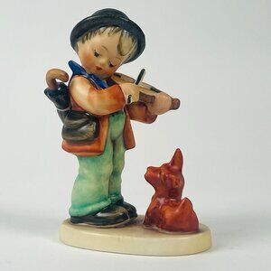 Vintage 1972-78 Goebel Hummel Boy Playing Violin With Dog Hand-Painted